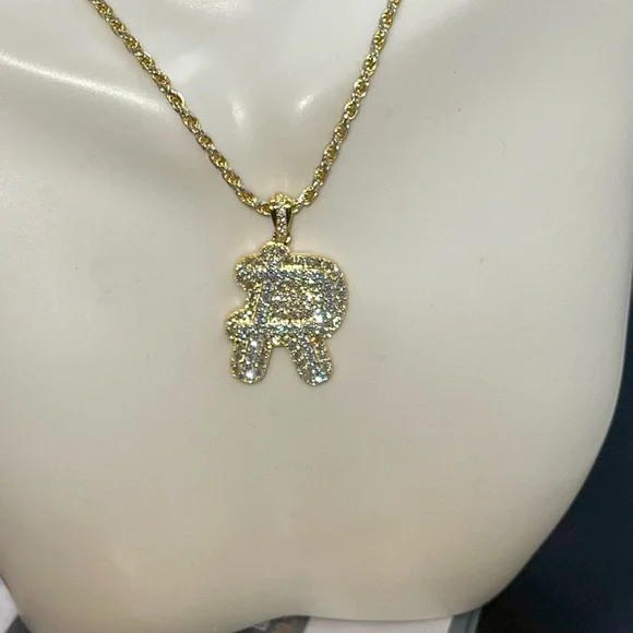 VVS GRA certified moissanite diamond R initial letter, 100% passes diamond test - Picture 5 of 9